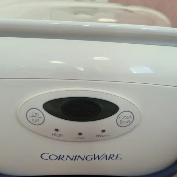 CorningWare White Slow Cooker with Glass Lid - Picture 2 of 9